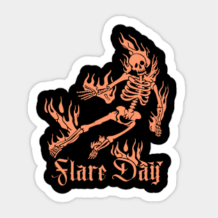 Flare Day Shirt, Chronic Pain shirt, Skeleton Multiple Sclerosis CRPS Ehlers Danlos Syndrome EDS Lupus MS Spoonie Sticker